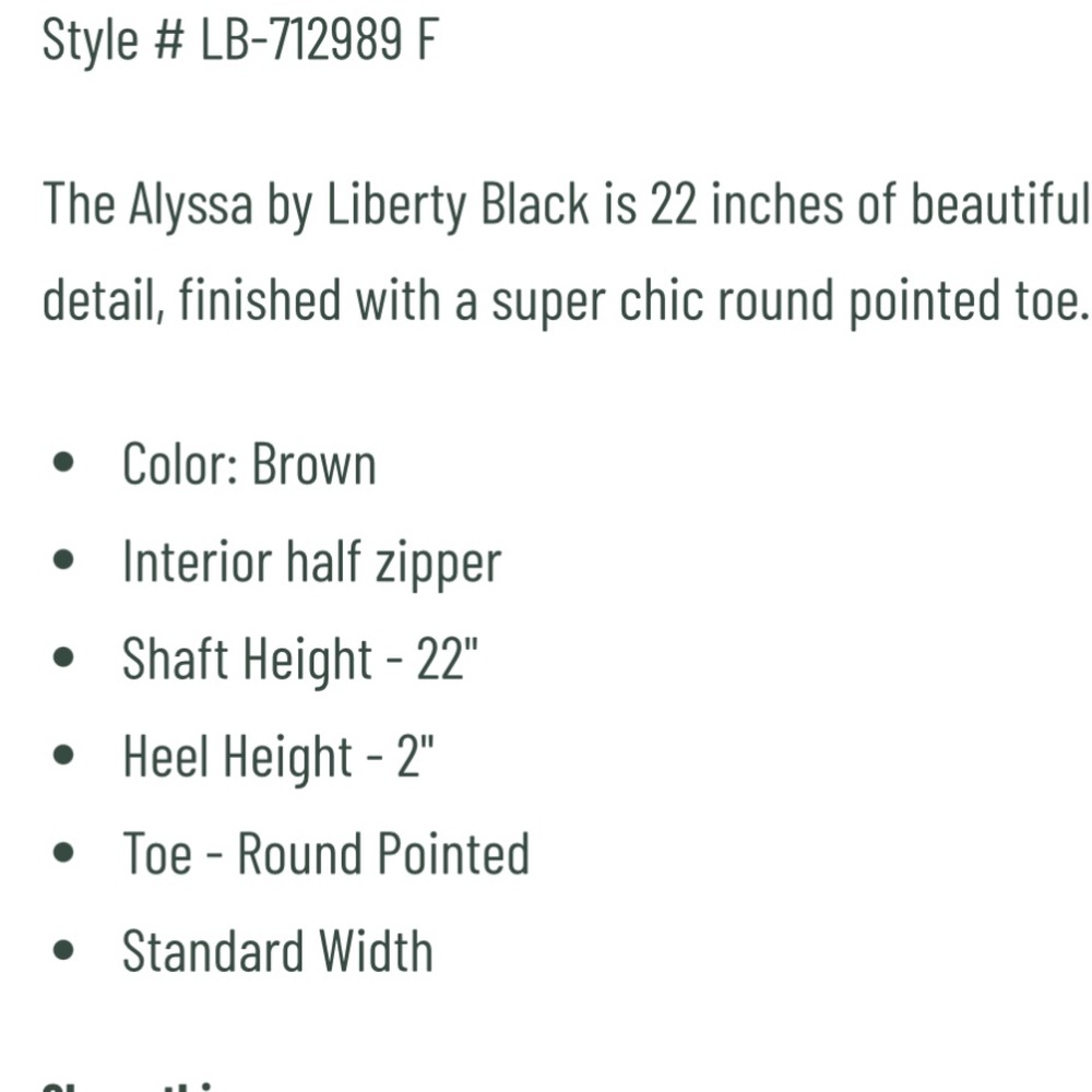 LIBERTY Black Brown Over-the-Knee Western Boots - Picture 6 of 6